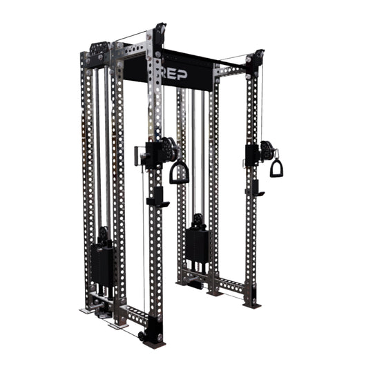 REP Fitness All-In-Ones 6-Post / 80" + 16" / Stainless Steel Athena Side-Mount Functional Trainer Builder
