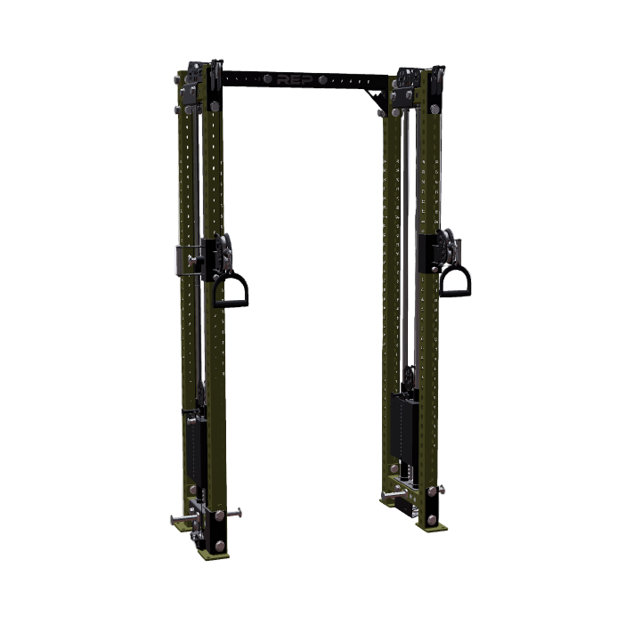 REP Fitness Functional Trainers 4-Post / 80" + 16" / Army Green Athena Side-Mount Functional Trainer Builder