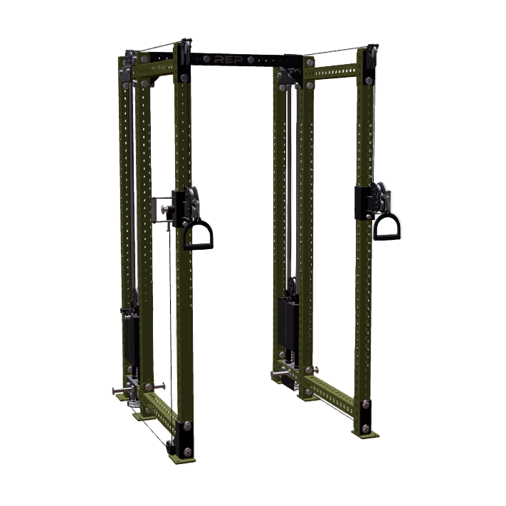 REP Fitness Functional Trainers 6-Post / 80" + 16" / Army Green Athena Side-Mount Functional Trainer Builder