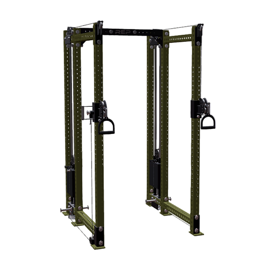 REP Fitness Functional Trainers 6-Post / 80" + 16" / Army Green Athena Side-Mount Functional Trainer Builder