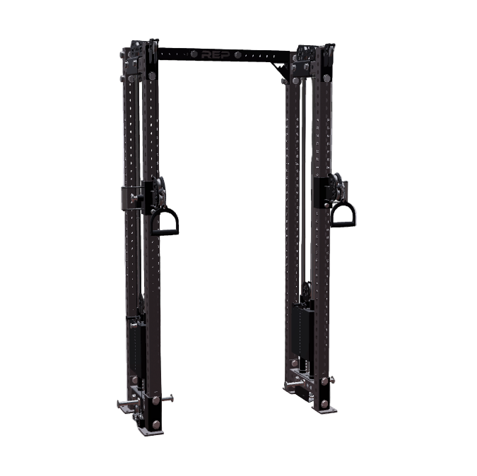REP Fitness Functional Trainers 4-Post / 80" + 16" / Matte Black Athena Side-Mount Functional Trainer Builder
