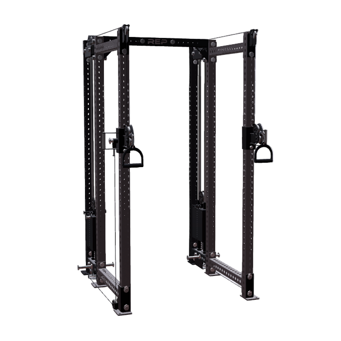 REP Fitness Functional Trainers 6-Post / 80" + 16" / Matte Black Athena Side-Mount Functional Trainer Builder