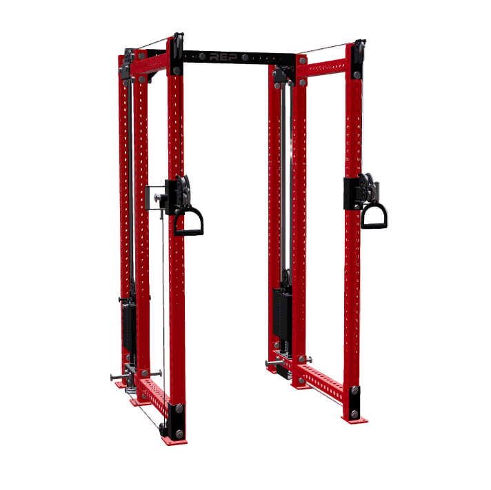 REP Fitness Functional Trainers 6-Post / 80" + 16" / Red Athena Side-Mount Functional Trainer Builder