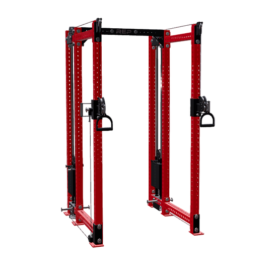 REP Fitness Functional Trainers 6-Post / 80" + 16" / Red Athena Side-Mount Functional Trainer Builder