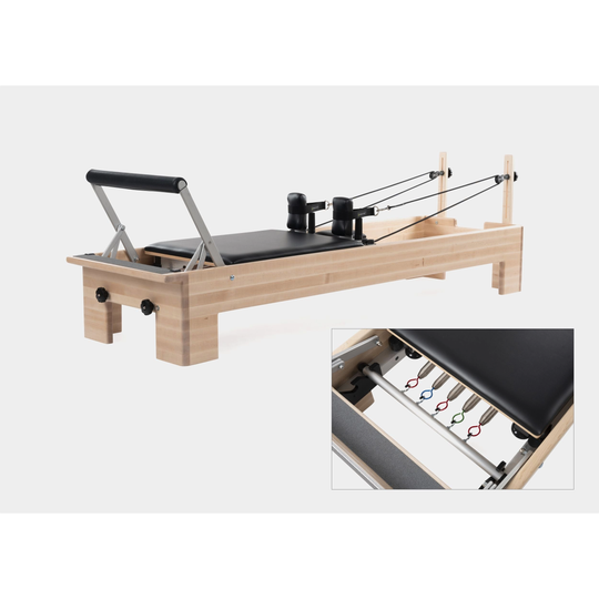 Balanced Body Reformers Black / Classic Footbar - No-Roll Springbar Studio Reformer
