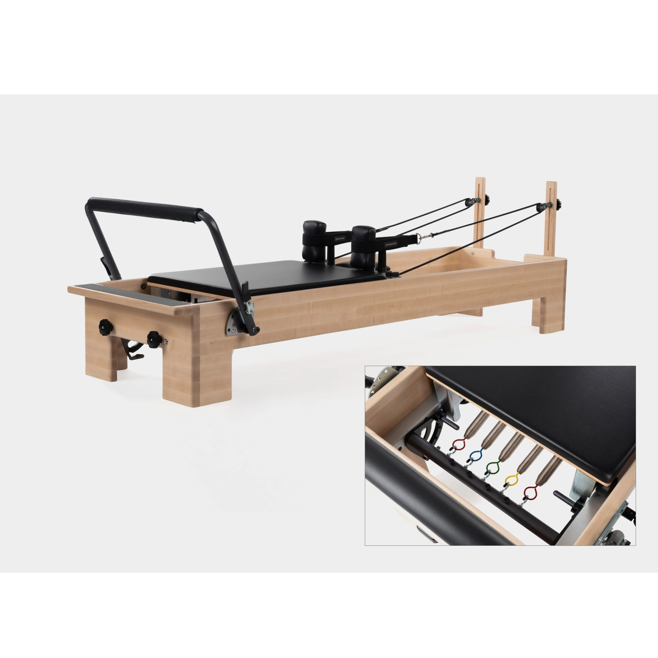 Balanced Body Reformers Black / XSR Footbar - Revo Springbar Studio Reformer