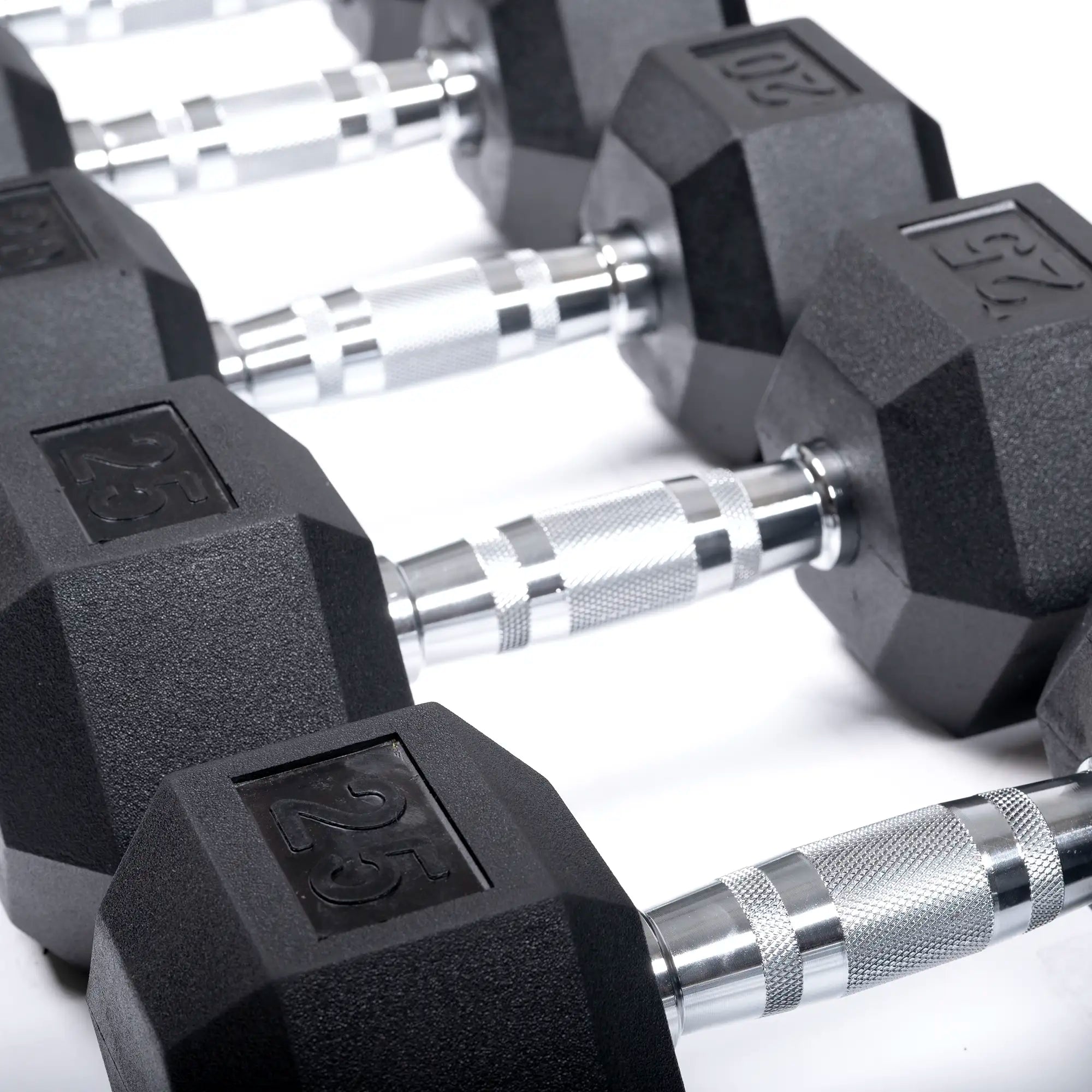 Northern Fitness Dumbbell Rubber Hex Dumbbell Set + 60" Racks | 5-100lb