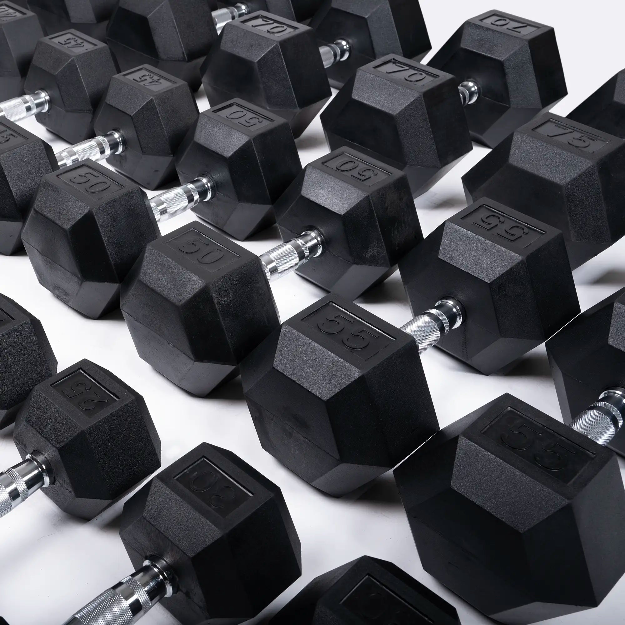 15 Lb Dumbbells Set Of 2, Rubber Hex Dumbbell Weights With Non Slip Ergonomic Handles
