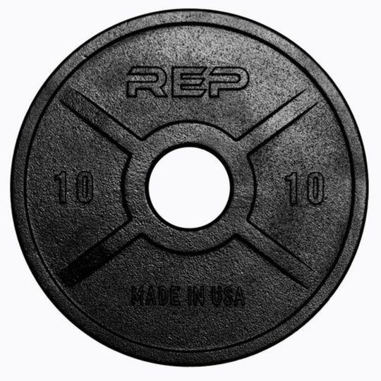 REP Fitness Weight Plates 10 LB Equalizer Iron Plates (Pair)