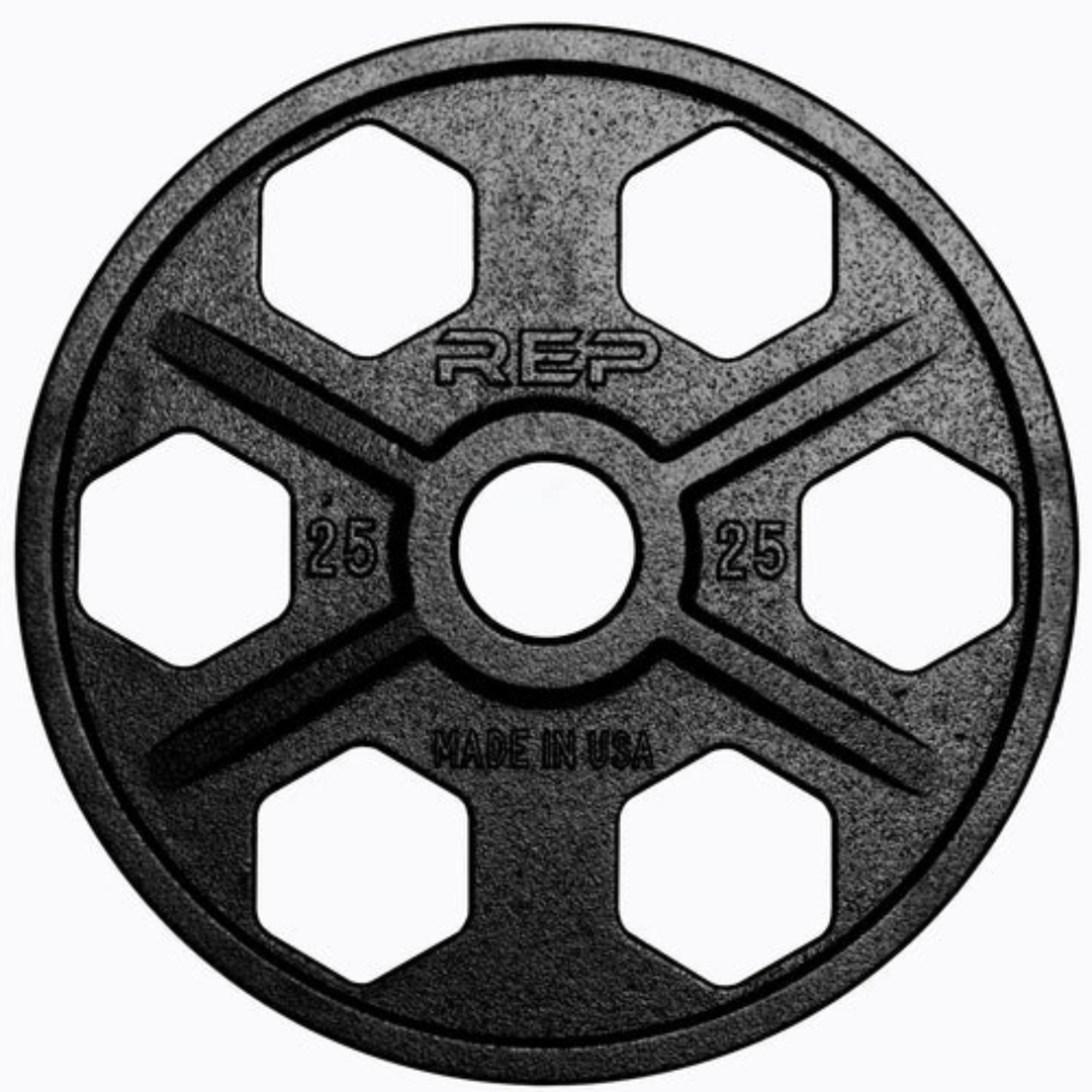 REP Fitness Weight Plates 25 LB Equalizer Iron Plates (Pair)