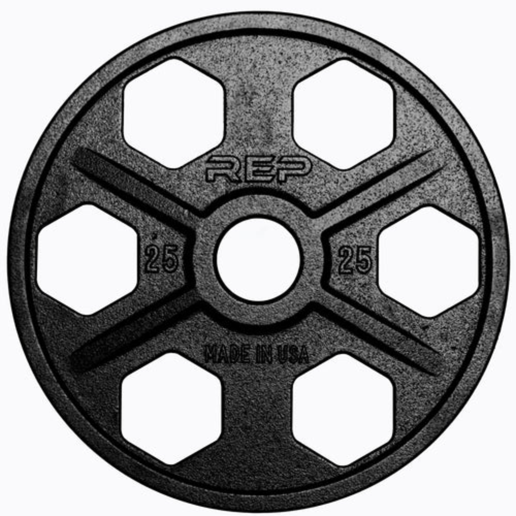 REP Fitness Weight Plates 25 LB Equalizer Iron Plates (Pair)