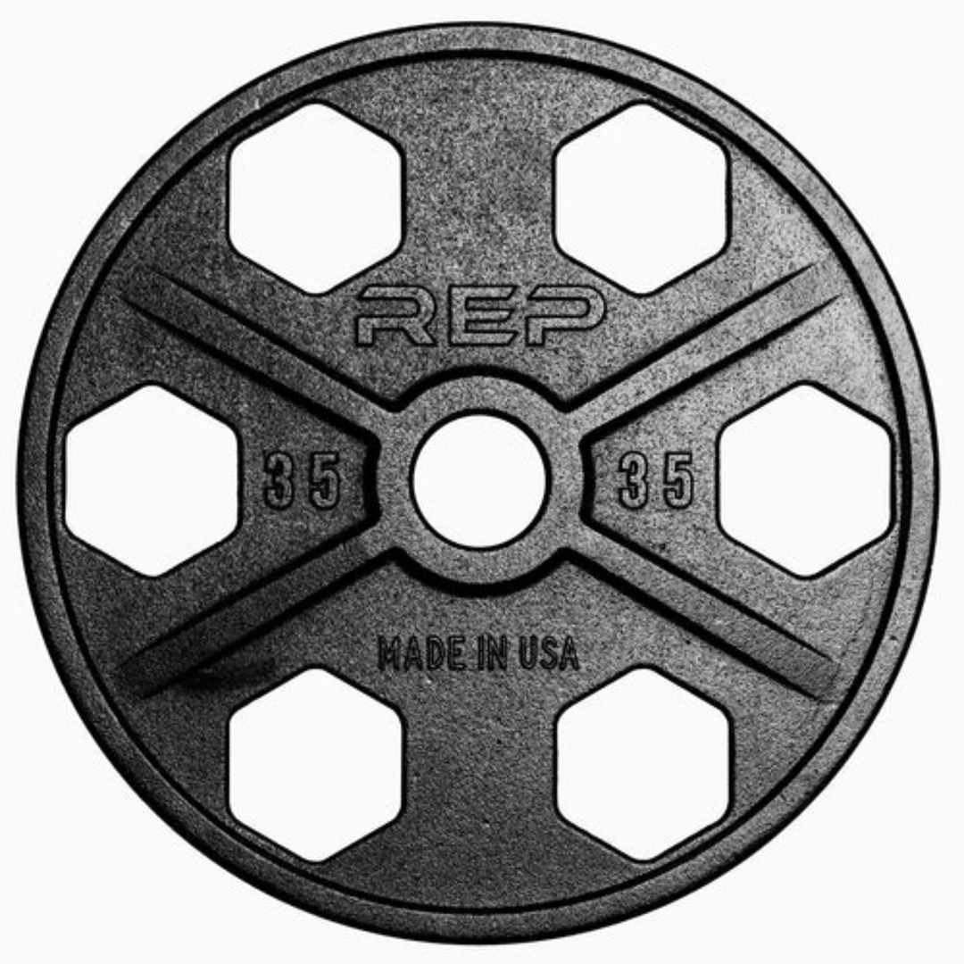 REP Fitness Weight Plates 35 LB Equalizer Iron Plates (Pair)