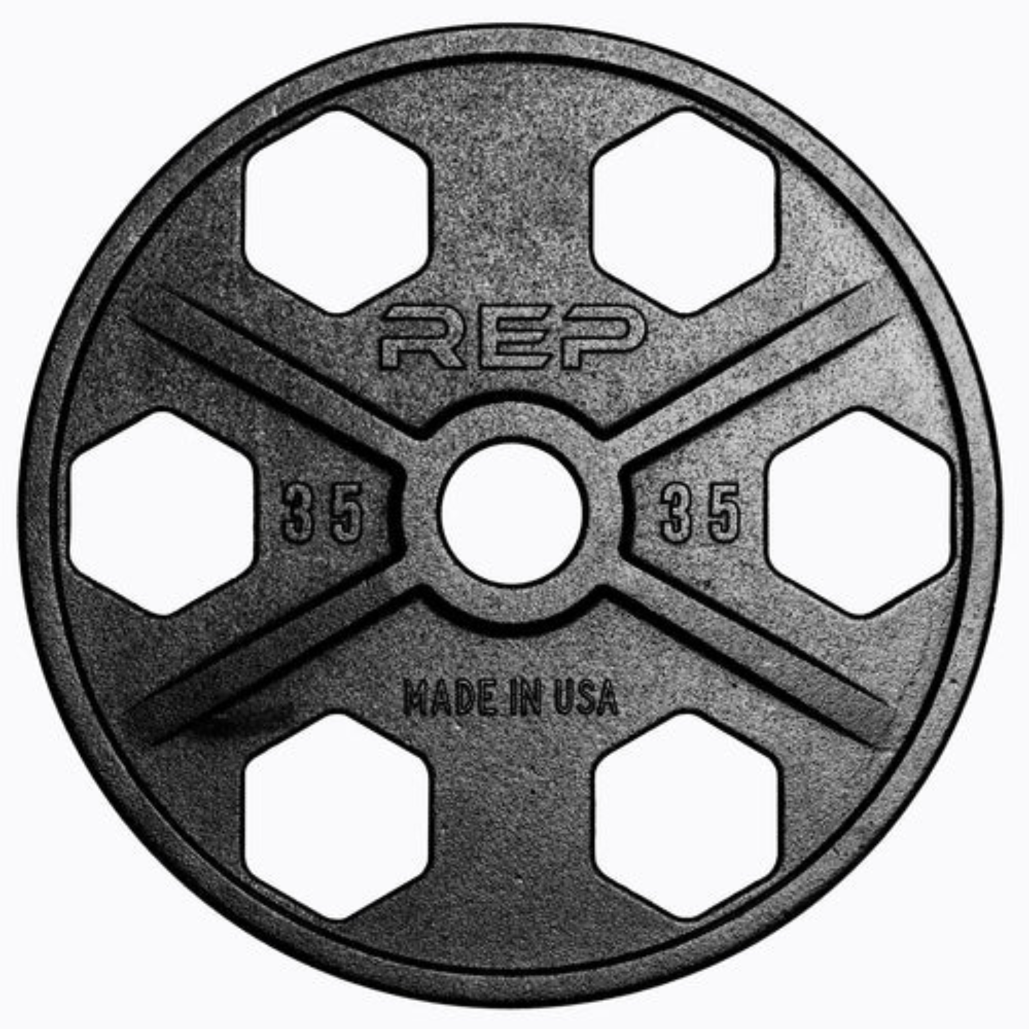 REP Fitness Weight Plates 35 LB Equalizer Iron Plates (Pair)