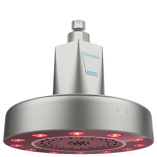 HigherDOSE Red Light Therapy Polished Chrome Red Light Showerhead Filter