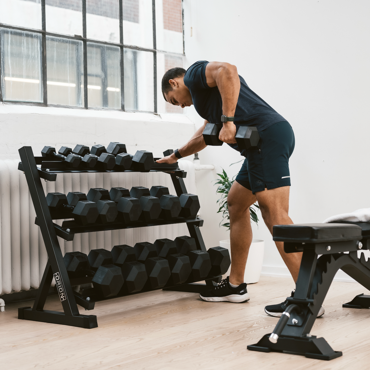 Orion Dumbbell Rubber Hex Dumbbells