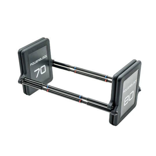 PowerBlock Adjustable Dumbbells Stage 3 - 60lb to 80lb Pro 100 EXP Dumbbell Set