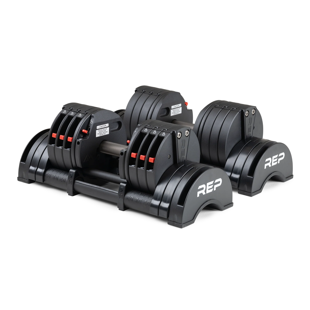 REP Fitness Adjustable Dumbbells Black / 40 LB Pair QuickDraw Adjustable Dumbbells (LB)
