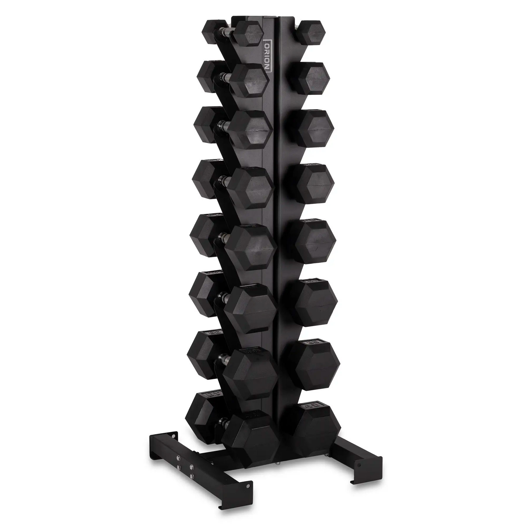 Orion Rubber Hex Dumbbell Set Pair Rack 5-40lb – Northern