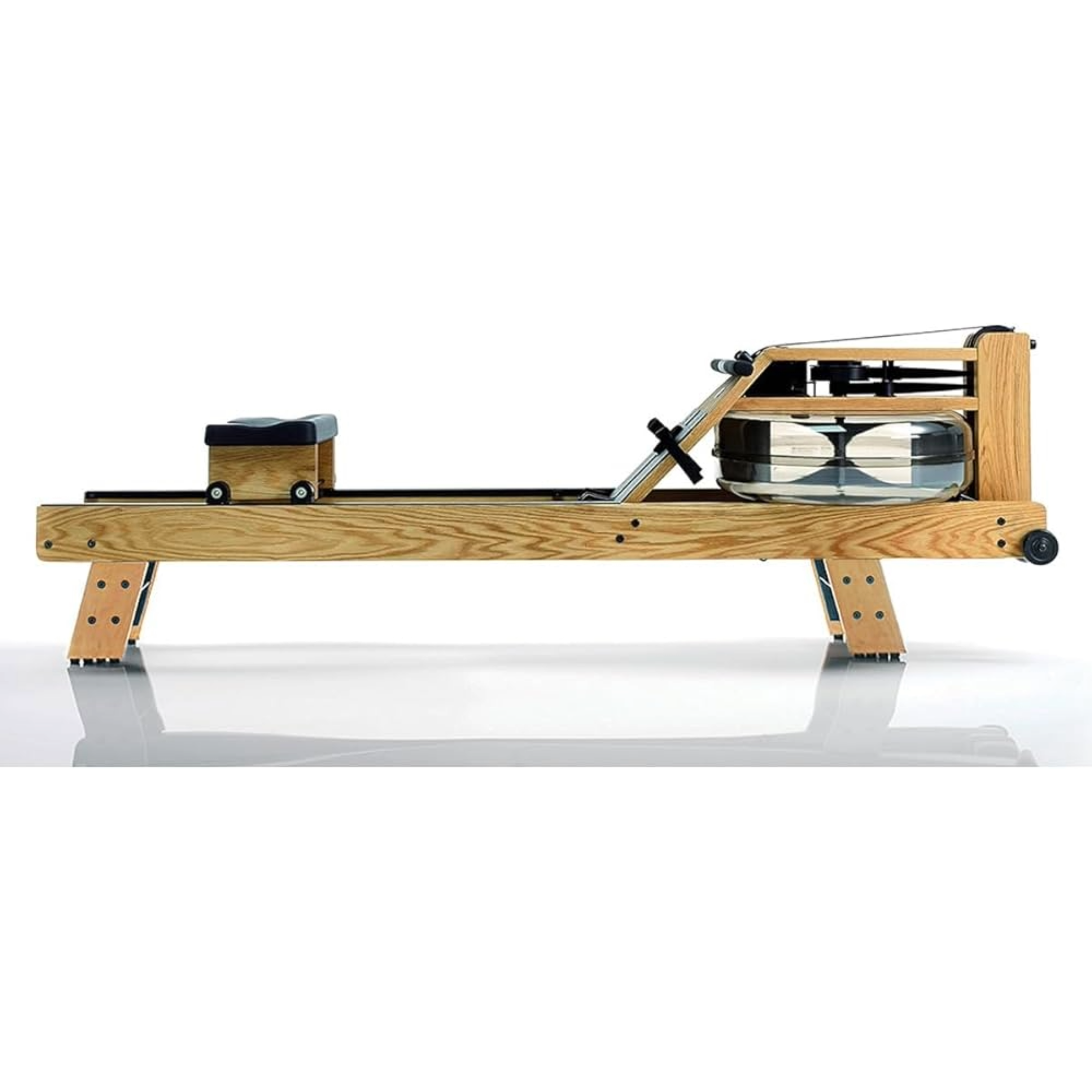 WaterRower Rowing Machines Floor Model - S4 Rowing Machine with HiRise Adapter Kit + Tablet Arm (Oak)