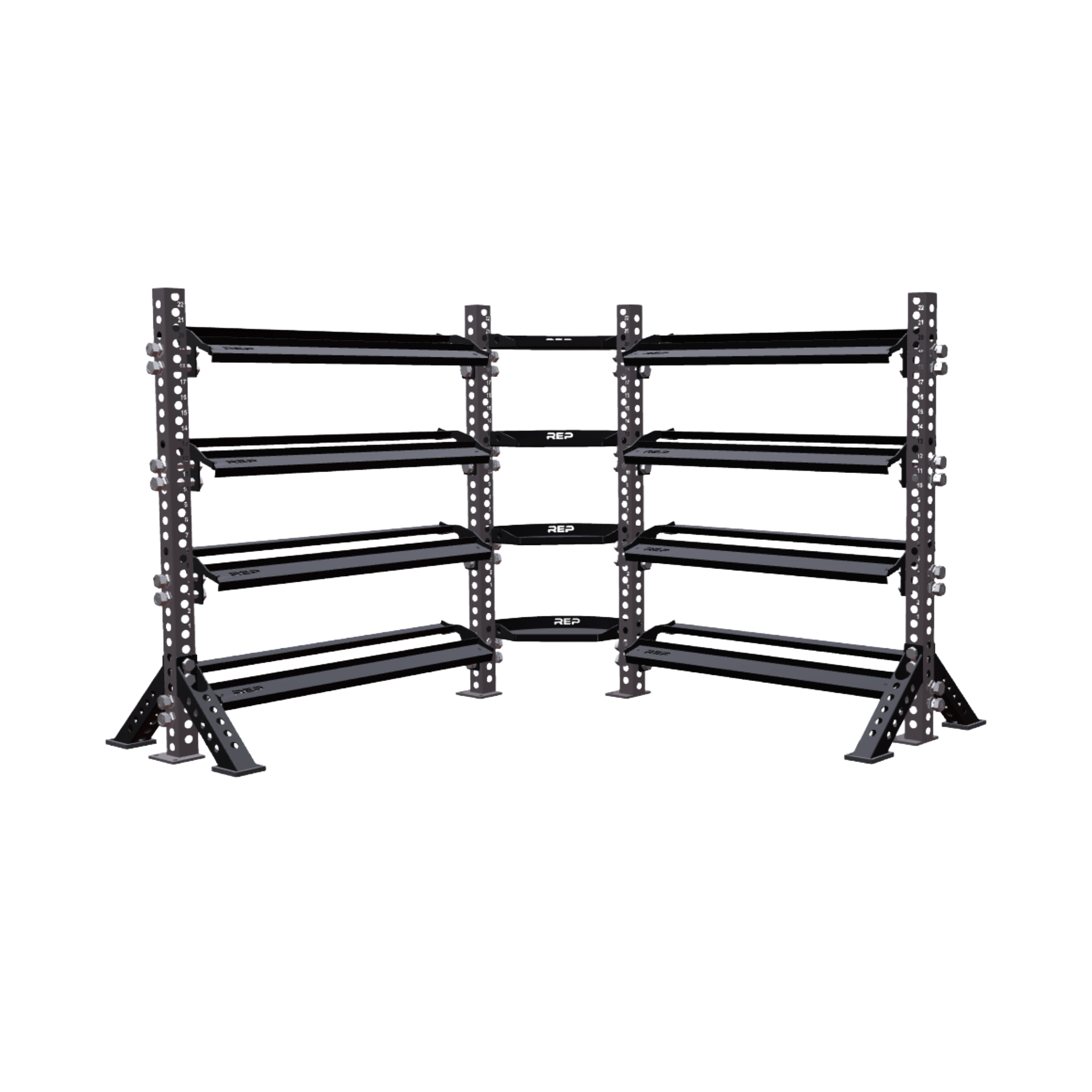 REP Fitness Storage Corner Unit / Matte Black Stand-Alone Modular Storage System 2.0