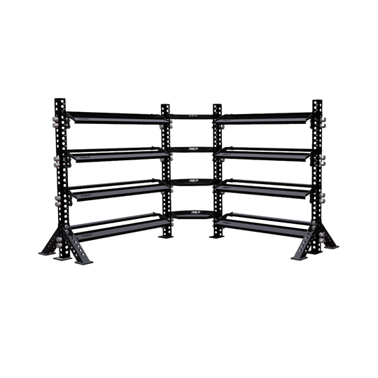 REP Fitness Storage Corner Unit / Metallic Black Stand-Alone Modular Storage System 2.0