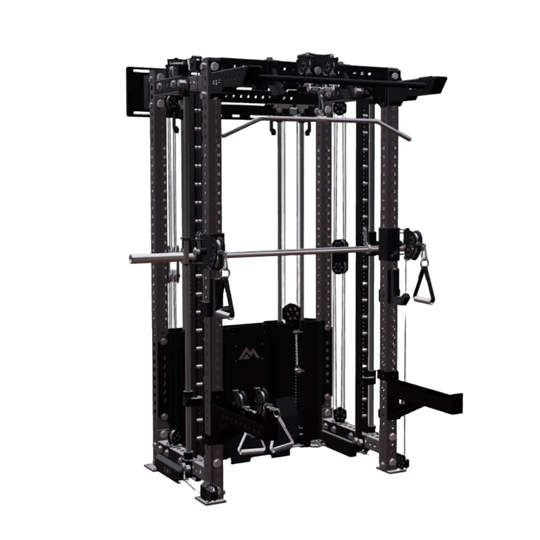 REP Fitness Functional Trainers 80" / Matte Black Summit All-In-One Trainer with Wall-Mounted Ares 2.0