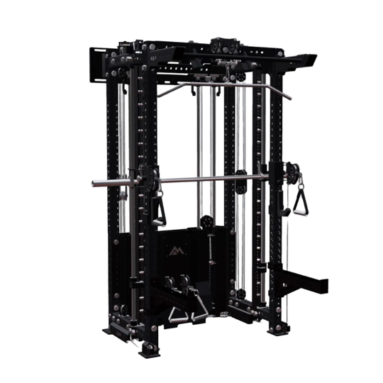 REP Fitness Functional Trainers 80" / Metallic Black Summit All-In-One Trainer with Wall-Mounted Ares 2.0