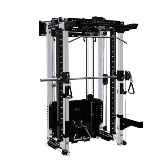 REP Fitness Functional Trainers 80" / White Summit All-In-One Trainer with Wall-Mounted Ares 2.0