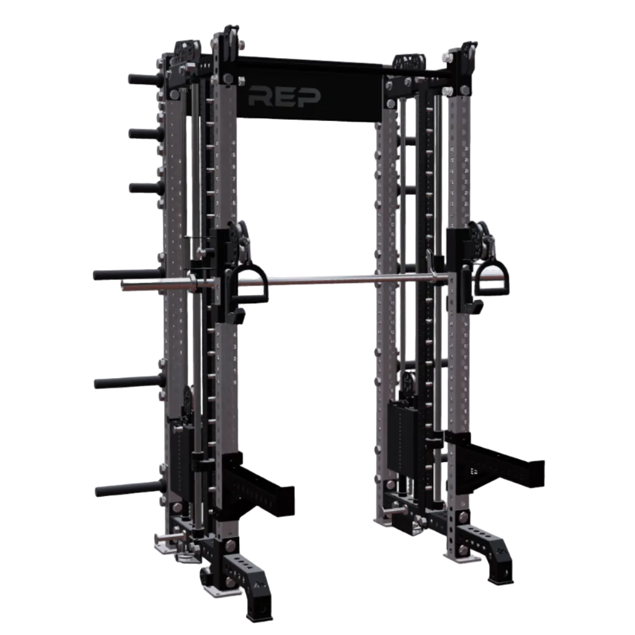 REP Fitness Functional Trainers 4-Post / 80" + 26" / Clear Coat Summit All-In-One Trainer with Athena
