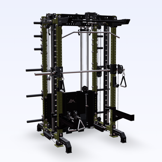 REP Fitness Functional Trainers 4-Post / 80" + 26" / Army Green Summit All-In-One Trainer with Ares 2.0