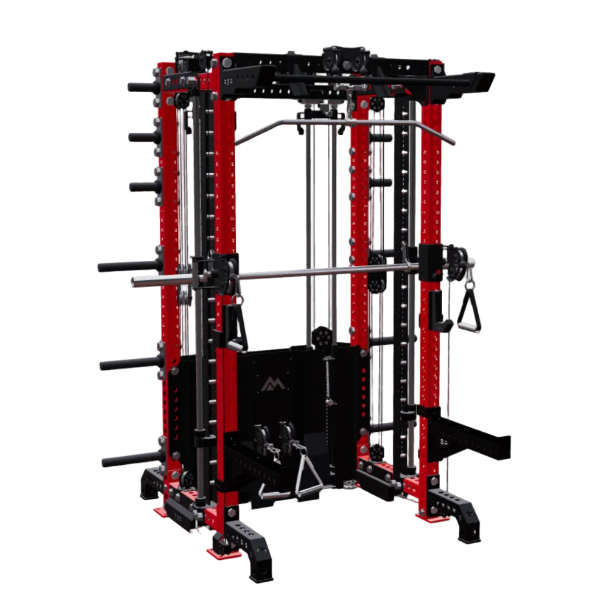 REP Fitness Functional Trainers 4-Post / 80" + 26" / Red Summit All-In-One Trainer with Ares 2.0