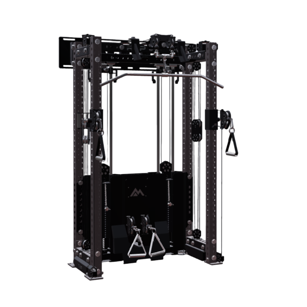 REP Fitness Functional Trainers 80" / Matte Black Ares 2.0 Wall-Mounted Builder