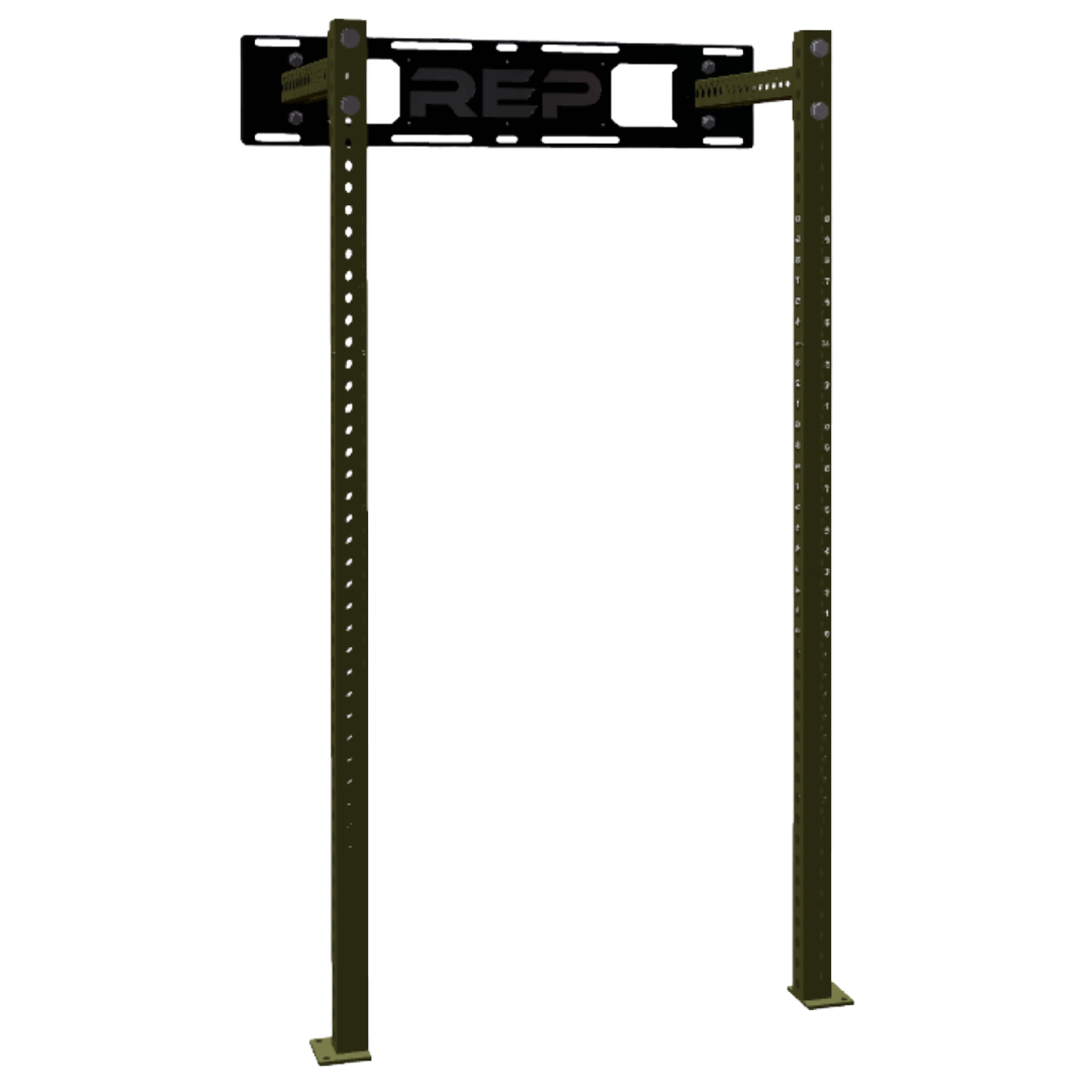 REP Fitness Power Racks 80" / Army Green / 16" Wall-Mounted Fixed Rack Builder