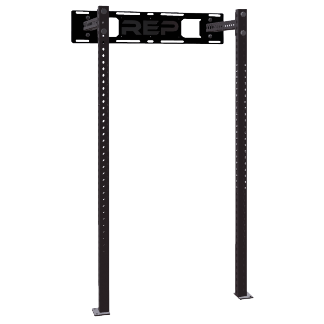REP Fitness Power Racks 80" / Matte Black / 16" Wall-Mounted Fixed Rack Builder