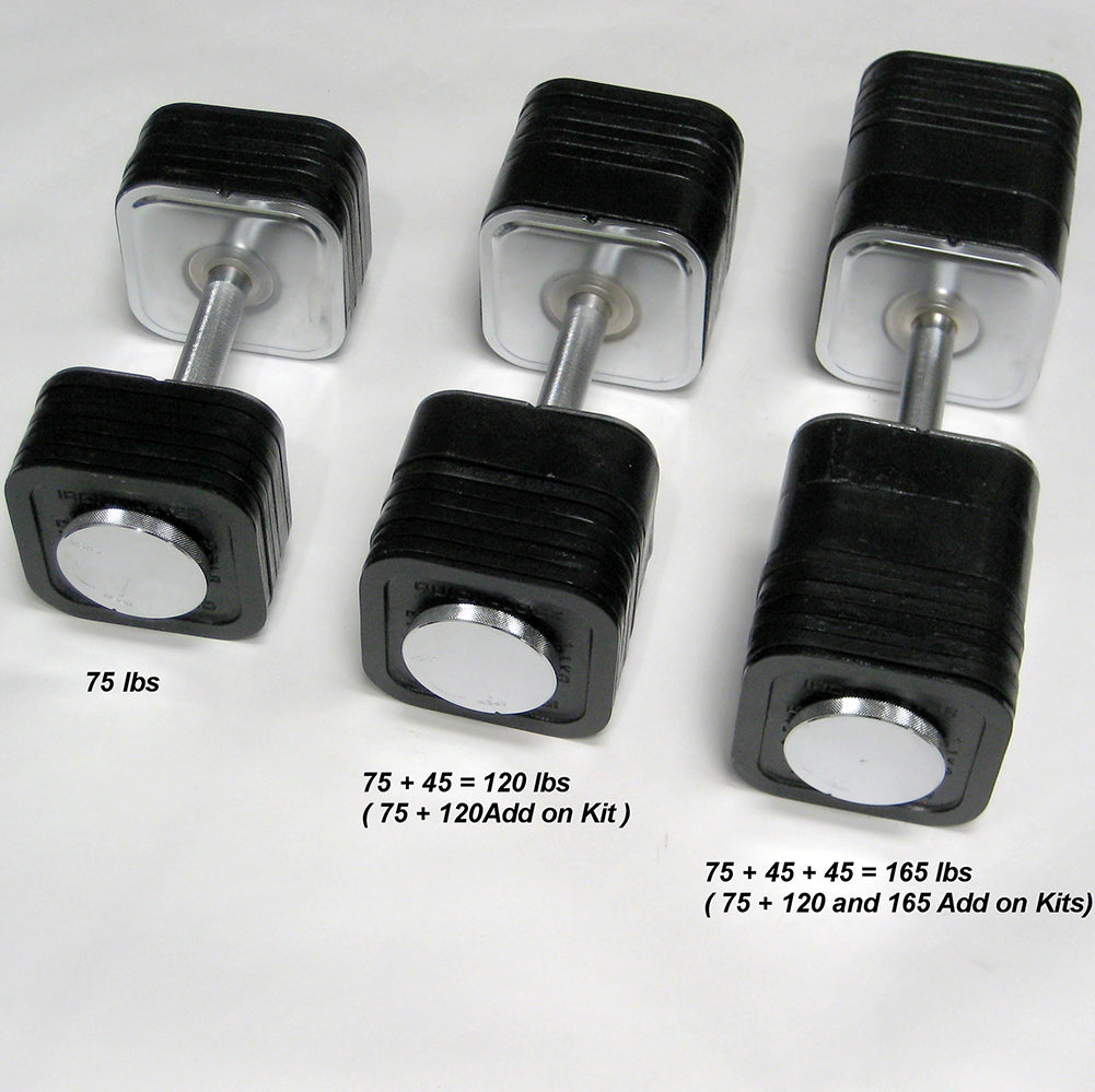 Ironmaster Adjustable Dumbbells QLDB 165 lb Add-On-Kit
