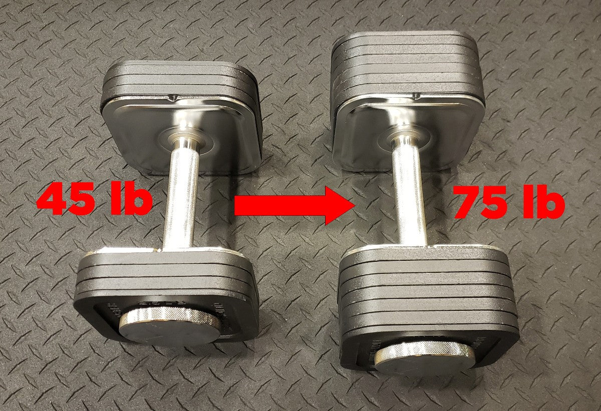 Ironmaster Quick-Lock Adjustable Dumbbell System - 75 LB Upgrade Kit