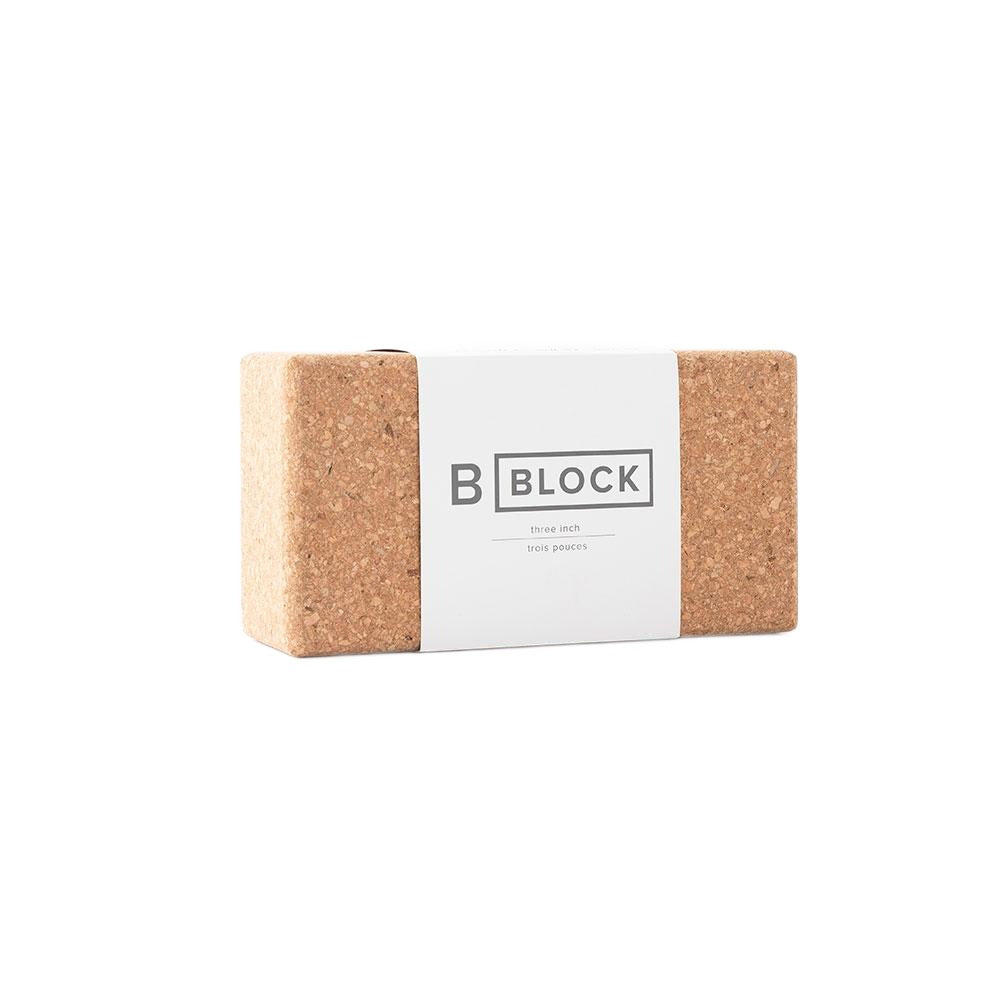 B Yoga Yoga Block Cork Block 3"